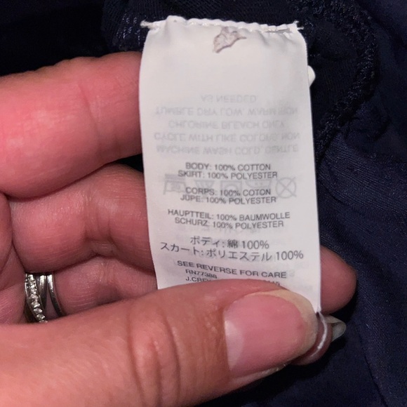 Crewcuts navy blue size 6 shirt with ruffle bottom - Picture 3 of 3